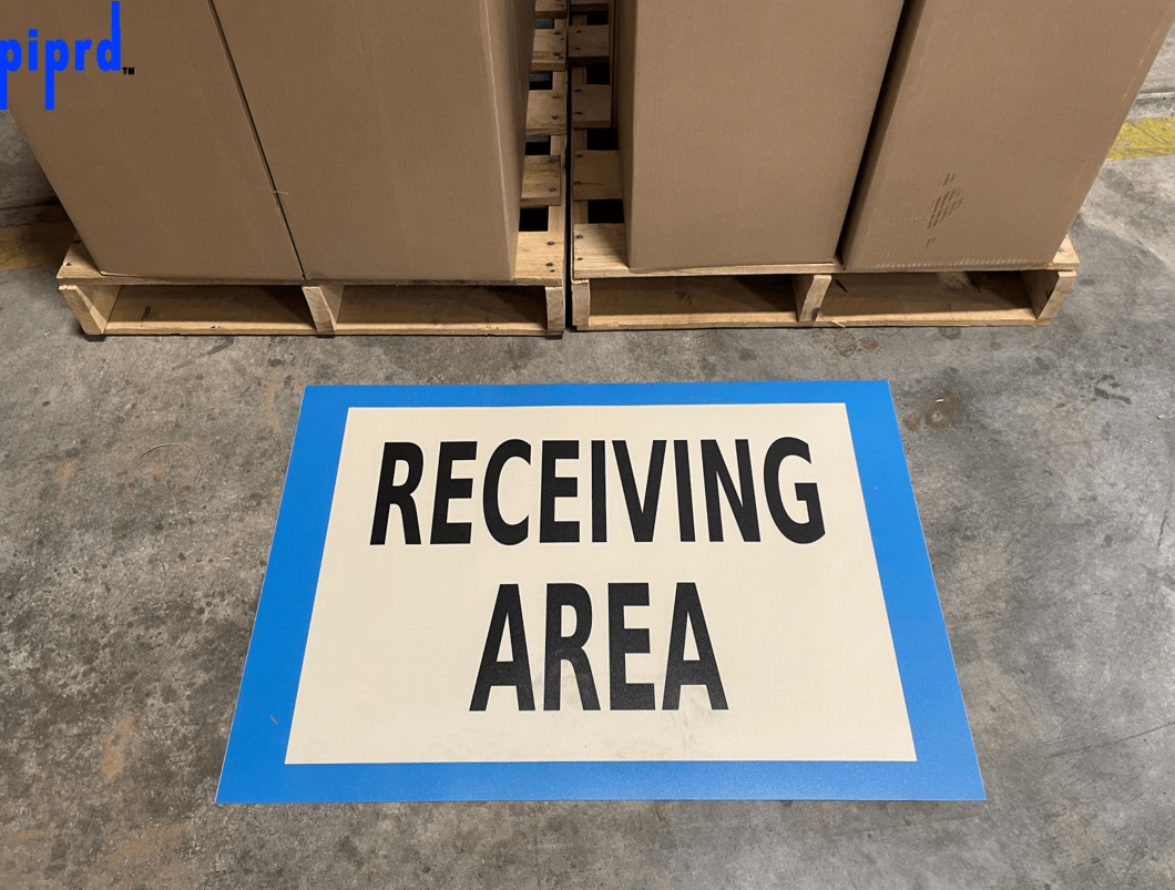 Receiving Area Floor Sign – Pristine Products