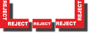 Reject floor marking angles for warehouse pallet locating