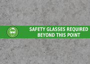 Safety Glasses Required Floor Tape - Warehouse floor