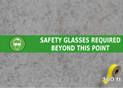 Safety Glasses Required Floor Marking Tape