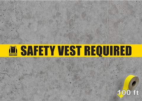 Safety Floor Tape for Safety Vest PPE Requirement