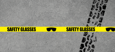 warehouse floor tape with message - durable for pedestrian and forklift traffic