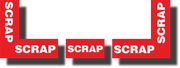 Floor Marking angles for locating pallets with scrap materials