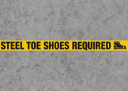 Industrial Floor Tape - Safety Shoes Required Message