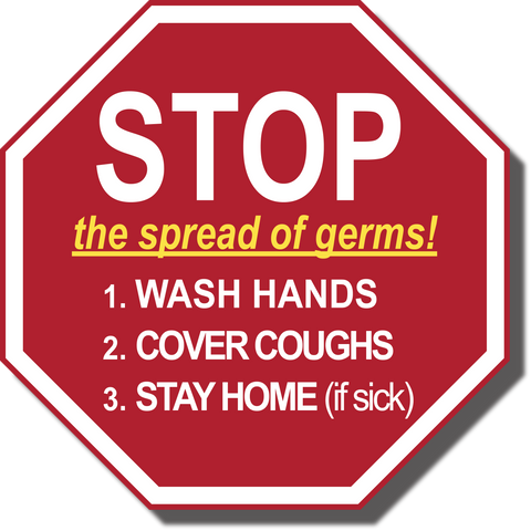 Stop The Spread of Germs Floor Sign