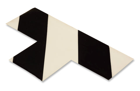White and Black Pallet Marking T for warehouse floors