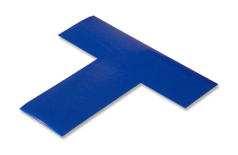 Floor Marking T for pallets with adhesive and blue pvc