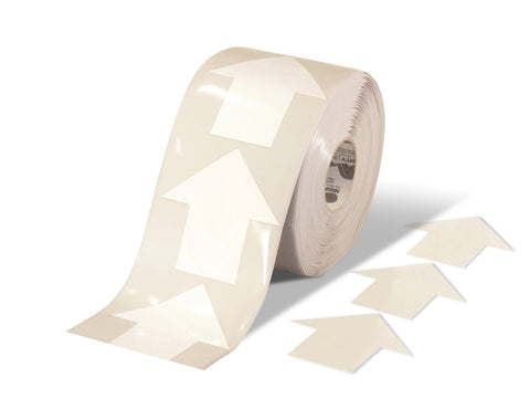 White Floor Arrow Tape on a roll