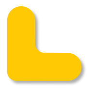 Small floor marking angles. 90° Yellow L corner