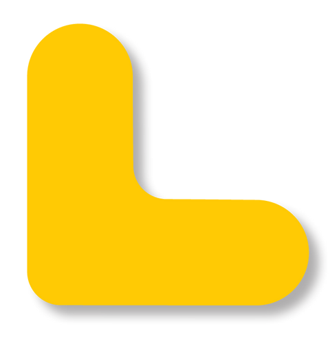 Small floor marking angles. 90° Yellow L corner