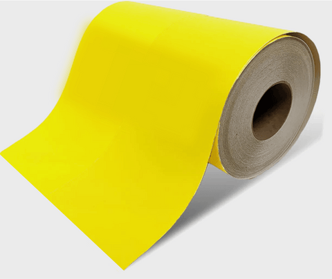 Yellow pedestrian walkway tape for industrial floors
