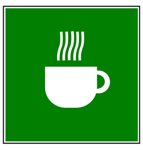 24" Coffee Station Here Floor Signage