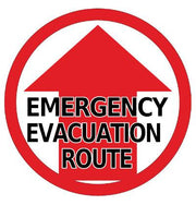 24" Emergency Evacuation Route Floor Sign