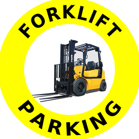 Forklift Parking Floor Sign - Warehouse Location Marking Circle