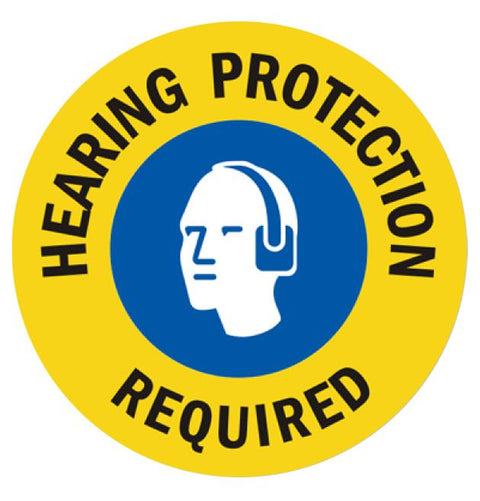 4" Hearing Protection Required Multi Color