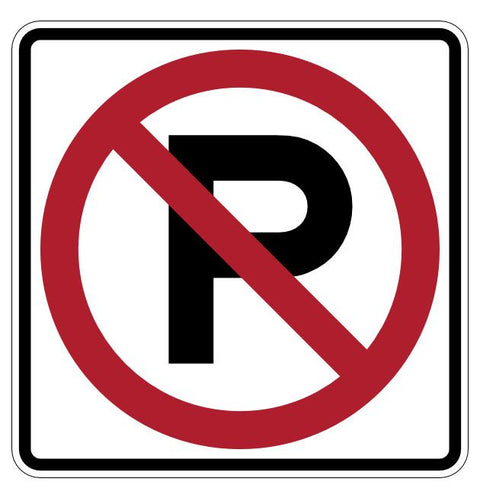 24" No Parking Permitted Floor Sign