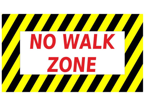 24" No Walk Zone Warehouse Floor Sign