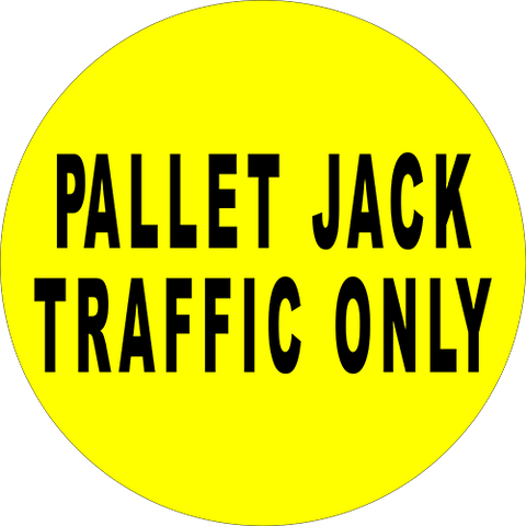 Pallet Jack Traffic Only industrial floor sign