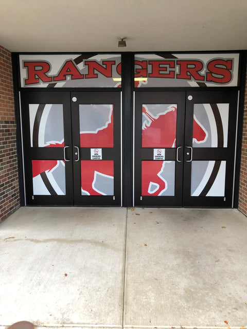 One Way Perforated Window Sign
