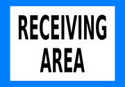 Receiving Area Floor Sign for warehouse identification