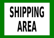 Shipping area floor sign for warehouse location identification