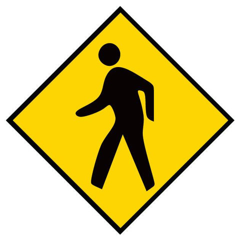 Pedestrian Area Diamond Floor Sign