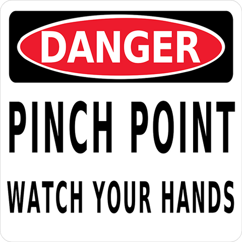 Danger Pinch Point Floor Sign