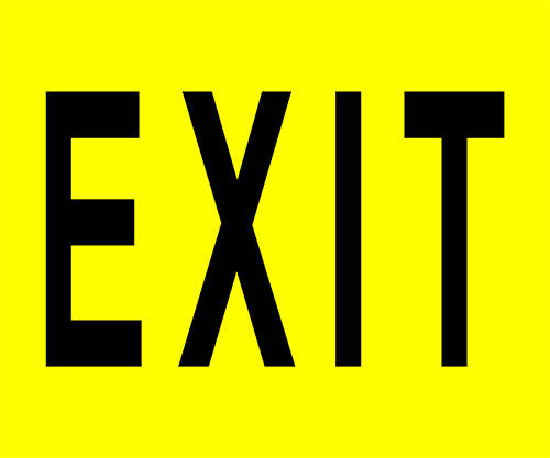 Exit Sign What Color What Color Is An Exit Sign