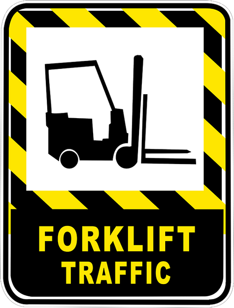 Forklift Traffic Floor Sign