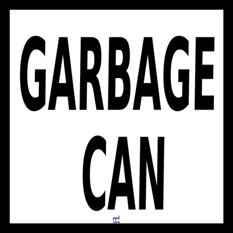 Garbage can 5s floor sign