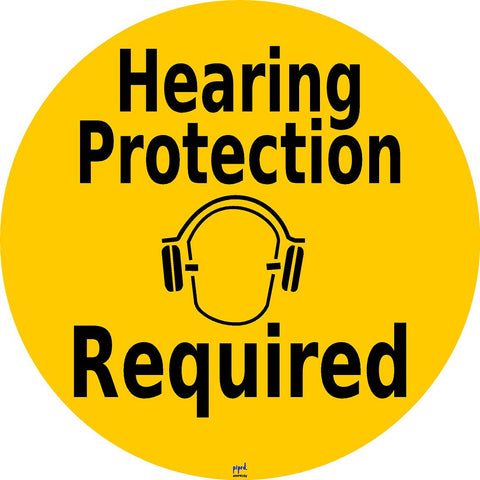 Hearing Protection Required Floor Sign