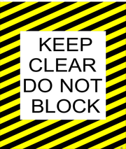 Large Keep Clear Do Not Block Floor Sign