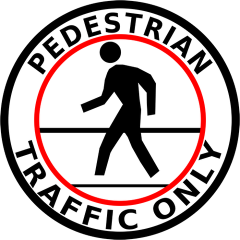 Pedestrian Traffic Floor Sign for warehouse safety