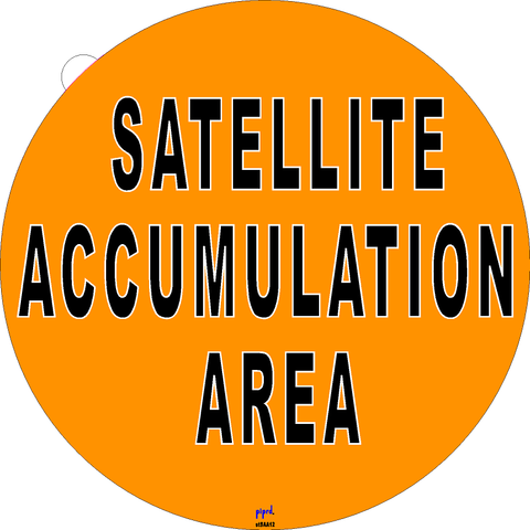 satellite accumulation area safety floor sign