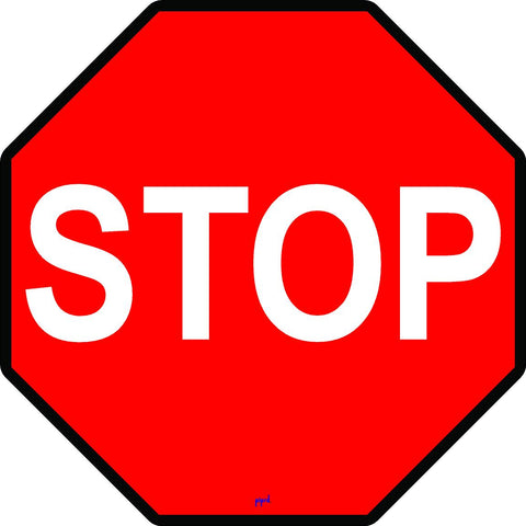 Stop Floor Sign for warehouse forklift traffic