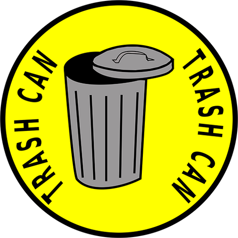 Trash Can Floor Sign 1