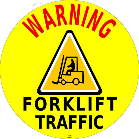 Warning Forklift Traffic Floor Sign