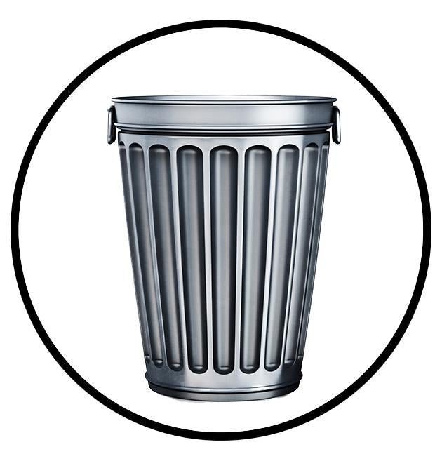 Silver Trash Can Floor Sign – Pristine Products