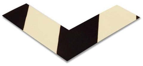 Floor Marking Angle - Black and White 90° Corner