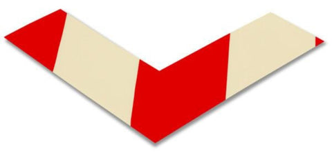 Floor Marking Angle - Red and white 90° Corner